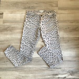 Current Elliot the ankle skinny leopard print jeans